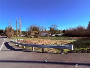 Maltby Rd looking East towards the north driveway entry to the lot