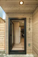 Warm and welcoming entry.