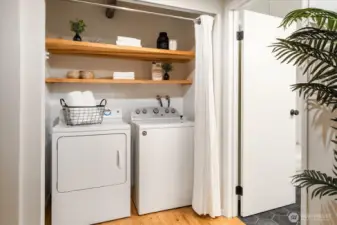 In-unit washer and dryer.