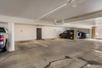 Dedicated garage space #403 and ample guest parking.
