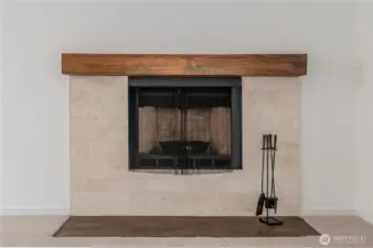 Wood-burning fireplace