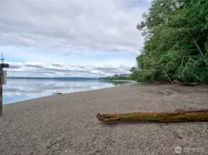 Trails leads to community beach.