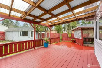 Gazebo Off Dining Room / Kitchen & Shed