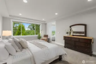 Primary Suite overlooking private back yard