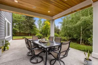 Easy to entertain outdoors year round with a covered deck
