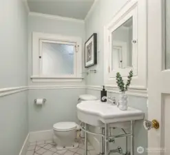 Main floor powder room.