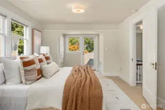 Looking the other way. The door leads to a private deck!