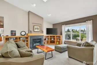 Another angle of the family room. There is central AC to keep the house cool on the hot summer nights.