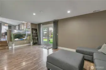 The large 70" TV is avaialble for sale separately and has served as a wonder place to entertain during 'Movie Night'.