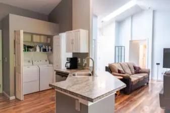 Laundry is conveniently located off the kitchen.