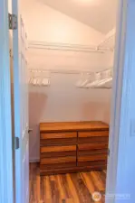 Walk in closet it the primary suite.