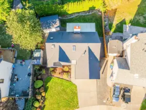 Aerial view of the property.