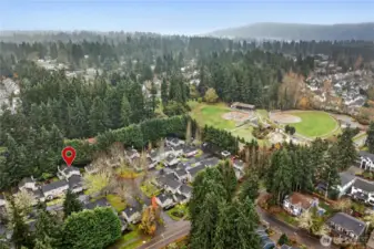 Rotary park is just to the south of the community.