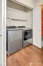 In unit new washer and dryer.