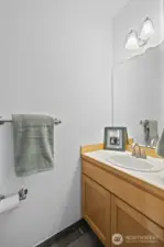 Half bathroom downstairs.