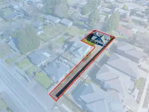 Outline of property and driveway.