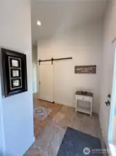 Entry way from Daylight basement stairs.