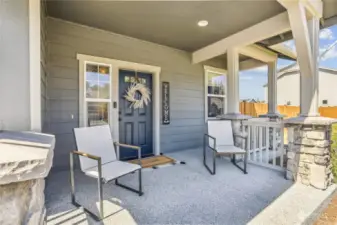 Inviting covered front porch