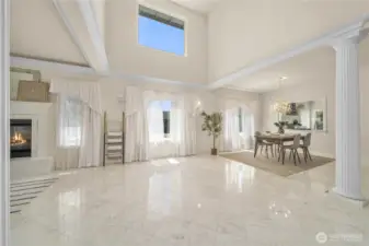 Bright and open with 20ft tall ceilings!