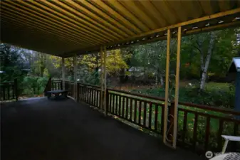 A covered deck extends your living space outdoors year-round.