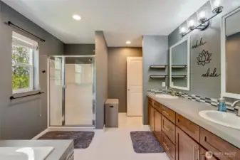 Another view of the primary bathroom