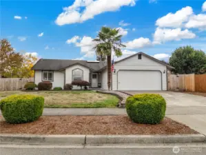 This rambler with open floor plan is located on a large lot with a fully fenced back yard.