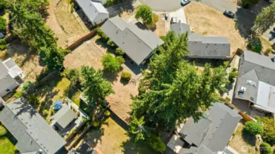 View of backyard from above