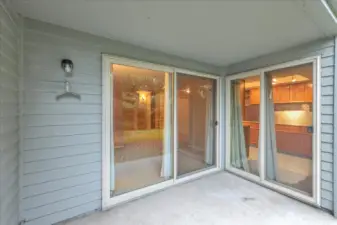 Back patio! Two sliders to inside.
