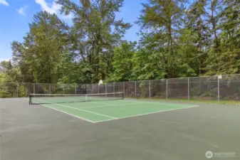 Tennis courts! Also a basketball hoop added.