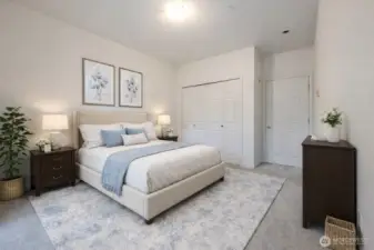 Virtually staged second bedroom
