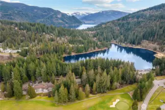 Lake Louise is just behind Center Condos - Lake Whatcom wraps to the south in the background
