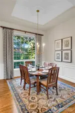 Formal Dining Room overlooking park-like back yard.