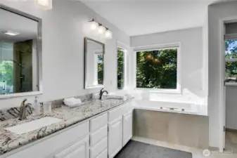 Freshly updated, spa-inspired bath & quality jetted tub.