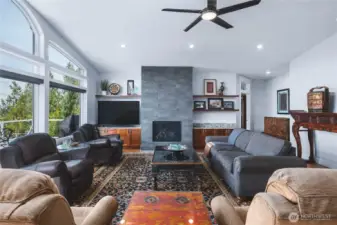 Fireplace with Built In's Flanking Each Side