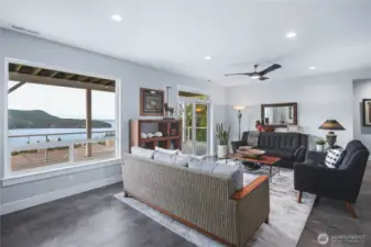 Lower Level Family Room with Private Deck