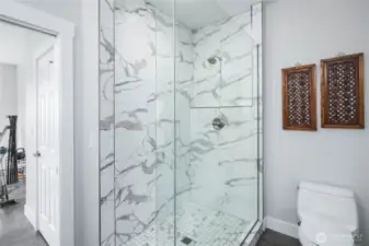 Bath with Shower located between Fourth Bedroom and Exercise/Flex Room