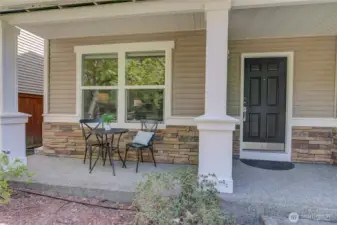 Quaint front porch perfect for coffee