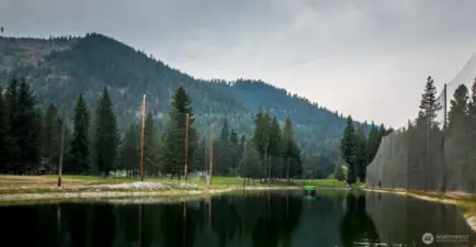 Driving range with Natapoc Ridge in the background
