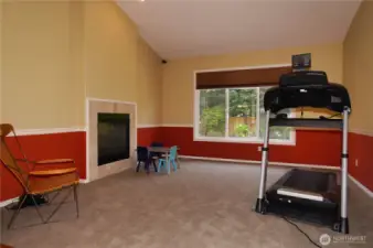 Flex room with gas fireplace, could be formal living room
