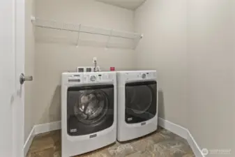 The upper level washer/dryer is maximum convenience, located on the same floor as all four bedrooms.