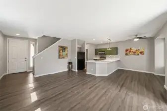 An updated Kitchen with plenty of room for a Dining Table as well.