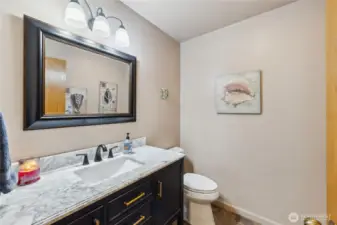 Main level powder room.