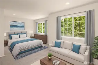 Bonus Room showing as a 4th Bedroom with sitting suite
