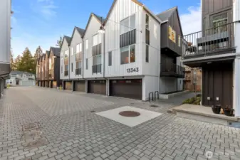 corner unit, 2 car garage