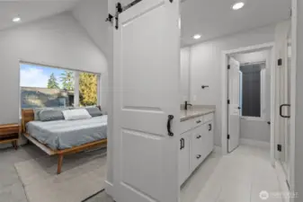 barn door to primary bath