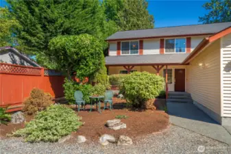 Main entry with private porch
