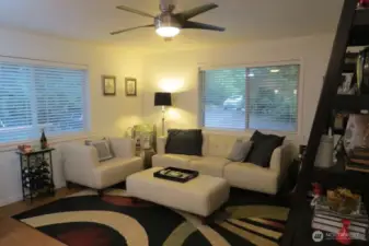 New triple pane windows keep the room cozy.  New floors, lighting and ceiling fans.