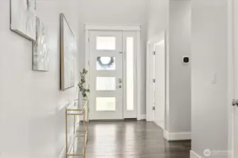 Entry with tall ceilings.
