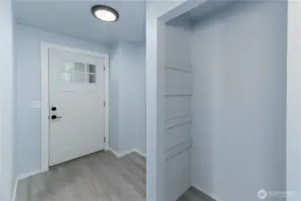 Entryway with new door