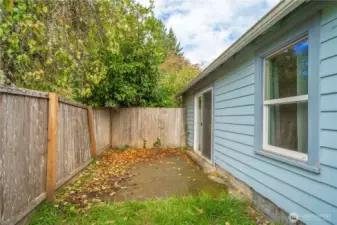 This is the patio from the slider...